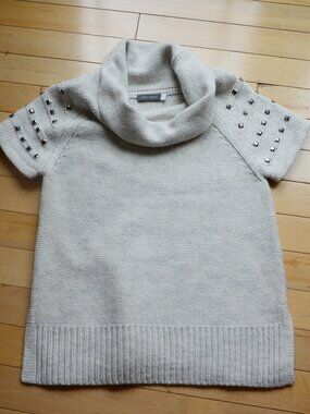 Mint Velvet Jumper Women Size M Cowl Neck Short Sleeve Wool Blend Knit